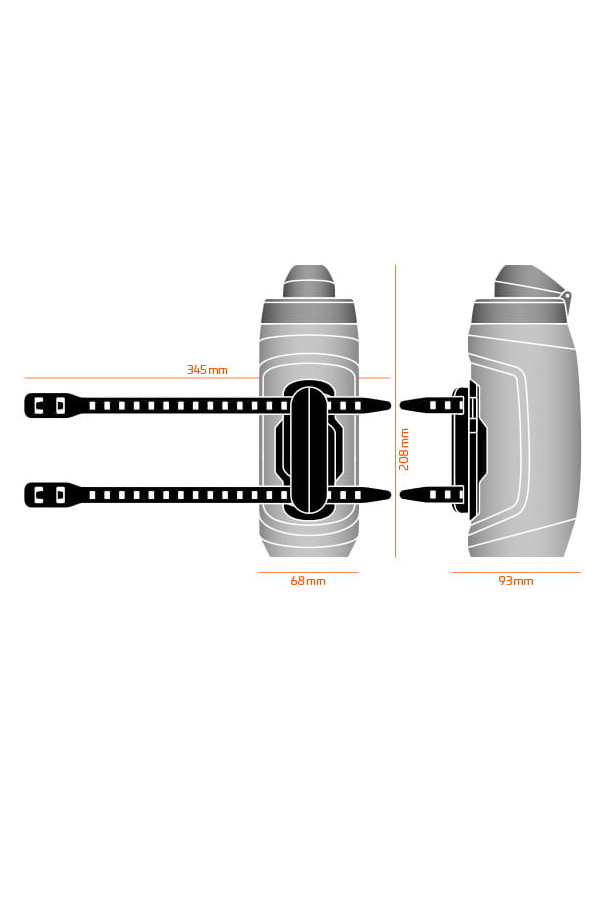Fidlock Twist Bidon miękki 590 czarny + baza UNI