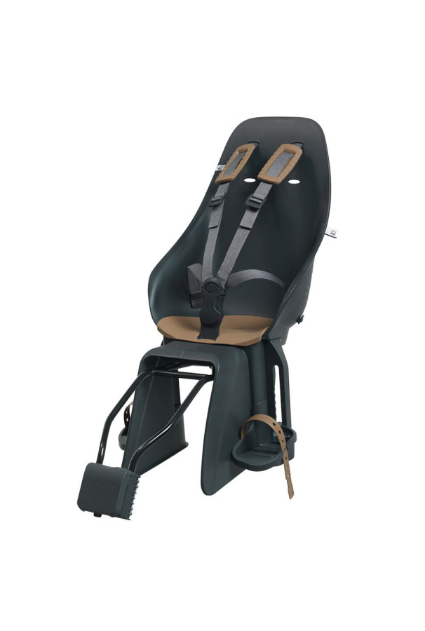 Tylny fotelik rowerowy Urban Iki na ramę czarno brązowy