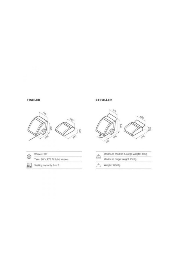Przyczepka rowerowa Polisport dla dwojga dzieci